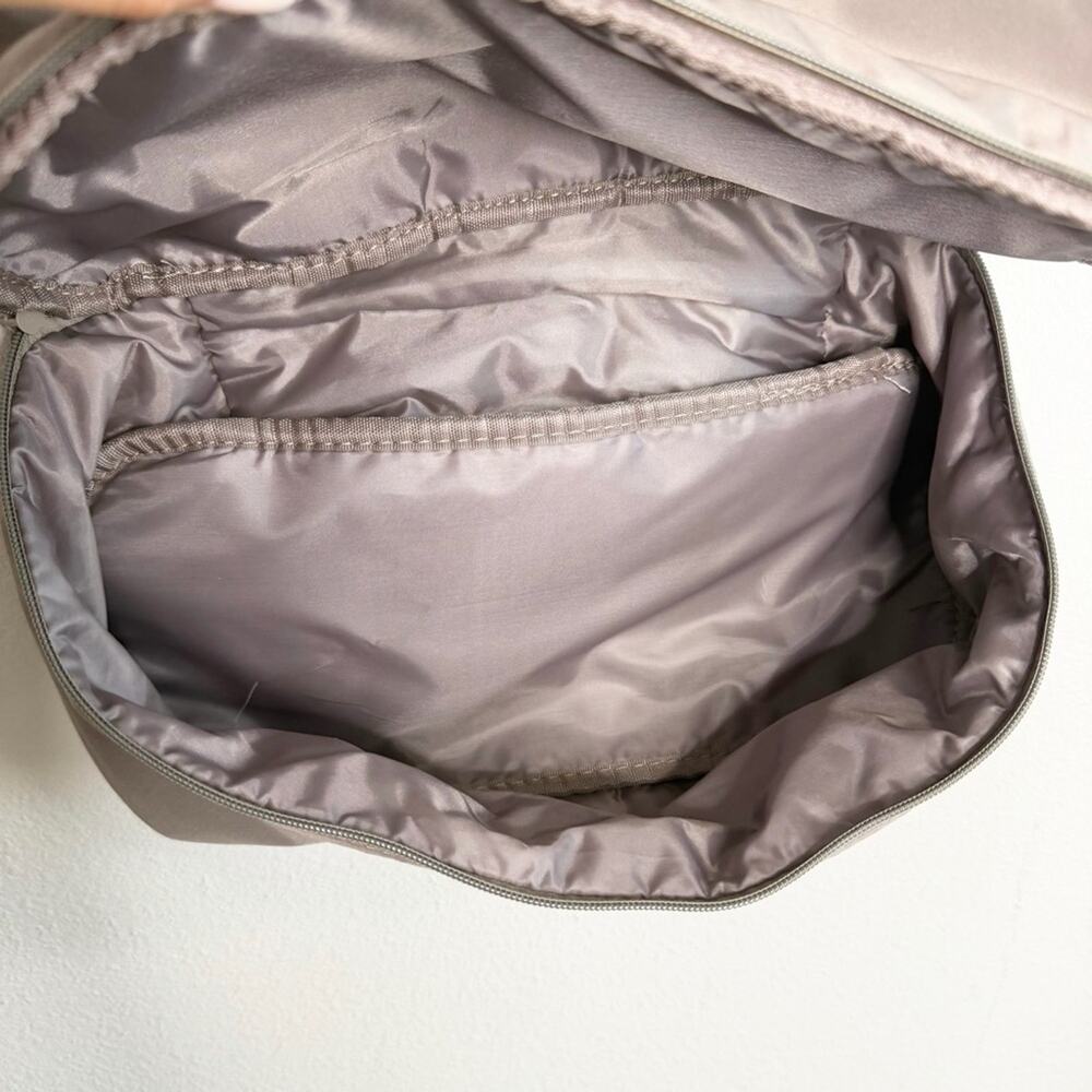 Beyond Yoga Taupe Drawstring Top Backpack with Lower Zip Compartment - Picture 8 of 9